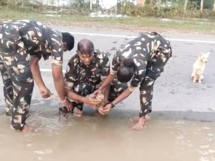 Andhra Police rescue puppies after dog seeks help | Andhra Police rescue puppies after dog seeks help Andhra Police rescue puppies after dog seeks help | Andhra Police rescue puppies after dog seeks help