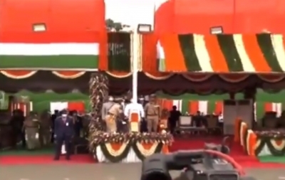Andhra Pradesh CM hoists national flag in Vijayawada | Andhra Pradesh CM hoists national flag in Vijayawada