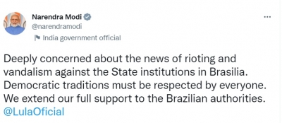 PM Mofi expresses concern over Brazil riots | PM Mofi expresses concern over Brazil riots
