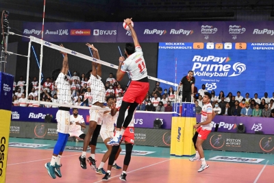 Kolkata Thunderbolts defeat Ahmedabad Defenders, crowned champions of Prime Volleyball League | Kolkata Thunderbolts defeat Ahmedabad Defenders, crowned champions of Prime Volleyball League