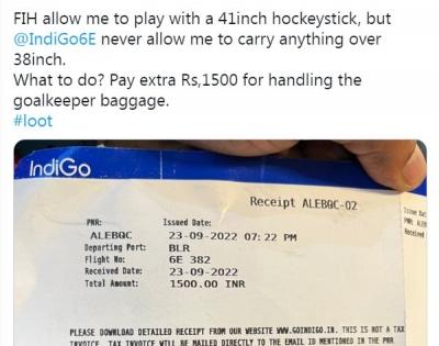Hockey goalkeeper Sreejesh slams airline for charging extra for handling "goalkeeper baggage" | Hockey goalkeeper Sreejesh slams airline for charging extra for handling "goalkeeper baggage" Hockey goalkeeper Sreejesh slams airline for charging extra for handling "goalkeeper baggage" | Hockey goalkeeper Sreejesh slams airline for charging extra for handling "goalkeeper baggage"
