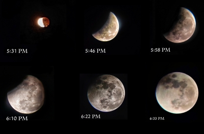 Assam witnesses year's last lunar eclipse | Assam witnesses year's last lunar eclipse