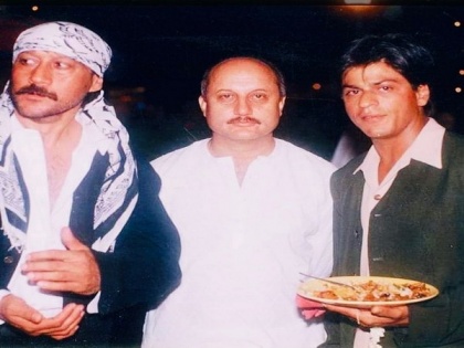 Anupam Kher shares throwback picture with Shah Rukh Khan, Jackie Shroff | Anupam Kher shares throwback picture with Shah Rukh Khan, Jackie Shroff