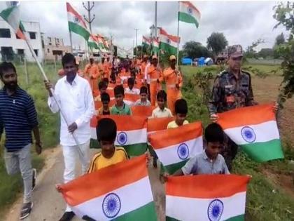 Hyderabad: 200 children participate in NDRF-led National Flag rally | Hyderabad: 200 children participate in NDRF-led National Flag rally