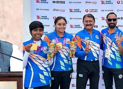 Kharge congratulates Indian Women Archery team for winning World Archery Championship | Kharge congratulates Indian Women Archery team for winning World Archery Championship Kharge congratulates Indian Women Archery team for winning World Archery Championship | Kharge congratulates Indian Women Archery team for winning World Archery Championship