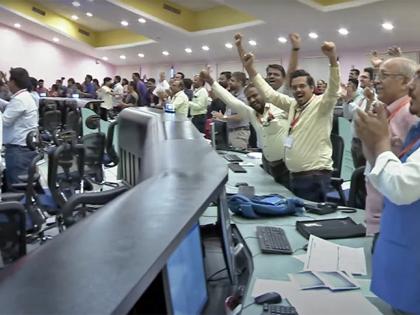 ISRO officials over the moon as lander touches lunar surface | ISRO officials over the moon as lander touches lunar surface ISRO officials over the moon as lander touches lunar surface | ISRO officials over the moon as lander touches lunar surface