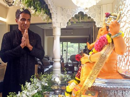 Sonu Sood, Farah Khan, Shreyas Talpade visit Lalbaugcha Raja | Sonu Sood, Farah Khan, Shreyas Talpade visit Lalbaugcha Raja