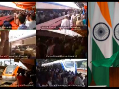 PM Modi launches 9 Vande Bharat trains, says stations to be developed in next 25 yrs to be called Amrit Bharat stations | PM Modi launches 9 Vande Bharat trains, says stations to be developed in next 25 yrs to be called Amrit Bharat stations