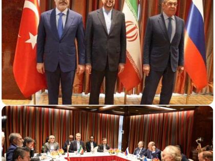 Iranian, Russian, Turkish FMs, UN envoy discuss Syrian situation | Iranian, Russian, Turkish FMs, UN envoy discuss Syrian situation Iranian, Russian, Turkish FMs, UN envoy discuss Syrian situation | Iranian, Russian, Turkish FMs, UN envoy discuss Syrian situation