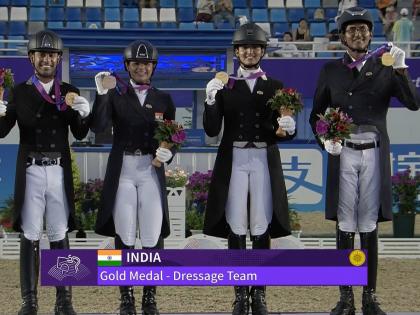 Asian Games: India make history, claim gold medal in Team Dressage, first medal in Dressage after 4 decades | Asian Games: India make history, claim gold medal in Team Dressage, first medal in Dressage after 4 decades Asian Games: India make history, claim gold medal in Team Dressage, first medal in Dressage after 4 decades | Asian Games: India make history, claim gold medal in Team Dressage, first medal in Dressage after 4 decades