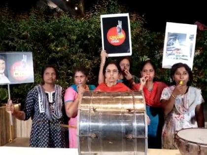 TDP makes 'noise' in novel protest over Chandrababu's arrest | TDP makes 'noise' in novel protest over Chandrababu's arrest