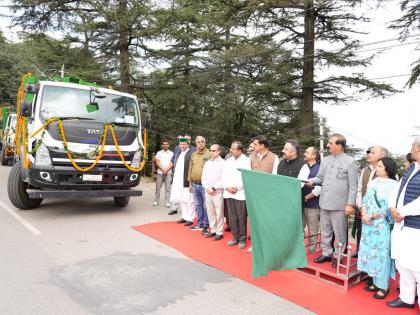 Himachal CM flags off garbage compactors | Himachal CM flags off garbage compactors Himachal CM flags off garbage compactors | Himachal CM flags off garbage compactors