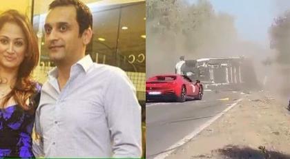 Actress Gayatri Joshi, realtor hubby Vikas Oberoi survive Lamborghini crash in Italy | Actress Gayatri Joshi, realtor hubby Vikas Oberoi survive Lamborghini crash in Italy Actress Gayatri Joshi, realtor hubby Vikas Oberoi survive Lamborghini crash in Italy | Actress Gayatri Joshi, realtor hubby Vikas Oberoi survive Lamborghini crash in Italy