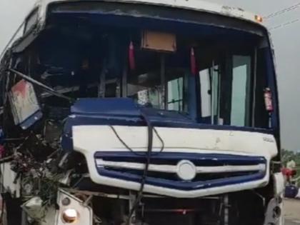 One killed, nine injured as bus rams into parked truck in Bihar's Kaimur | One killed, nine injured as bus rams into parked truck in Bihar's Kaimur One killed, nine injured as bus rams into parked truck in Bihar's Kaimur | One killed, nine injured as bus rams into parked truck in Bihar's Kaimur