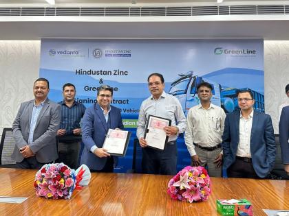 Hindustan Zinc & GreenLine sign landmark agreement to deliver green logistics | Hindustan Zinc & GreenLine sign landmark agreement to deliver green logistics Hindustan Zinc & GreenLine sign landmark agreement to deliver green logistics | Hindustan Zinc & GreenLine sign landmark agreement to deliver green logistics