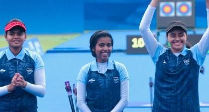Asian Games: Jyothi, Aditi, Parneet win gold in Compound Women's Team archery | Asian Games: Jyothi, Aditi, Parneet win gold in Compound Women's Team archery
