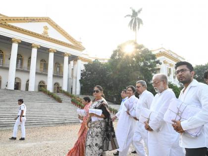 Trinamool seeks three-point intervention by Governor in MGNREGA dues | Trinamool seeks three-point intervention by Governor in MGNREGA dues Trinamool seeks three-point intervention by Governor in MGNREGA dues | Trinamool seeks three-point intervention by Governor in MGNREGA dues