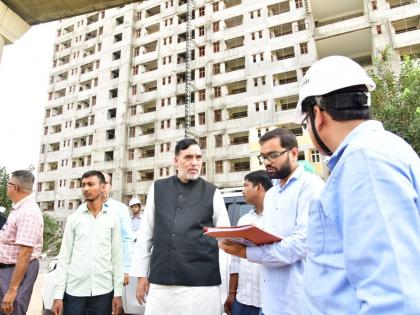 Anti-dust campaign: Gopal Rai conducts surprise inspection of NBCC project site | Anti-dust campaign: Gopal Rai conducts surprise inspection of NBCC project site Anti-dust campaign: Gopal Rai conducts surprise inspection of NBCC project site | Anti-dust campaign: Gopal Rai conducts surprise inspection of NBCC project site