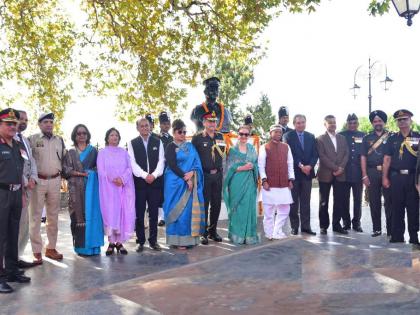 Lt Gen Daulet Singh's bust inaugurated in Shimla | Lt Gen Daulet Singh's bust inaugurated in Shimla Lt Gen Daulet Singh's bust inaugurated in Shimla | Lt Gen Daulet Singh's bust inaugurated in Shimla