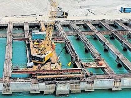 Water salute to first ‘ship’ carrying massive cranes at Kerala's Vizhinjam International Port | Water salute to first ‘ship’ carrying massive cranes at Kerala's Vizhinjam International Port