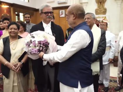 Siddharth Mridul sworn-in as 7th Chief Justice of Manipur High Court | Siddharth Mridul sworn-in as 7th Chief Justice of Manipur High Court