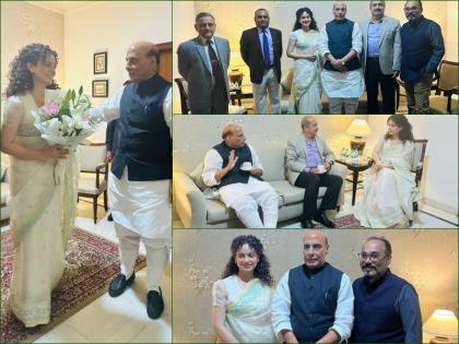 Enthralling experience, says Kangana on her 'Tejas' special screening for Rajnath | Enthralling experience, says Kangana on her 'Tejas' special screening for Rajnath Enthralling experience, says Kangana on her 'Tejas' special screening for Rajnath | Enthralling experience, says Kangana on her 'Tejas' special screening for Rajnath