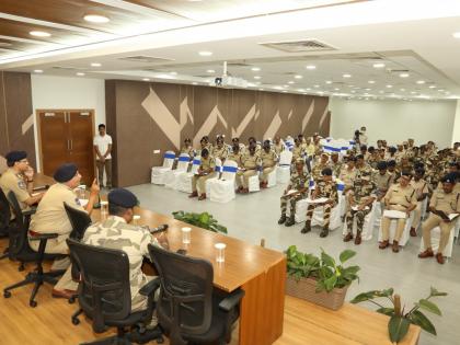 Central police forces briefed on critical polling stations in Hyderabad | Central police forces briefed on critical polling stations in Hyderabad Central police forces briefed on critical polling stations in Hyderabad | Central police forces briefed on critical polling stations in Hyderabad