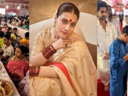 Kajol shares pictures of son Yug, nephew Aaman Devgan serving 'Bhog' at Durga Puja | Kajol shares pictures of son Yug, nephew Aaman Devgan serving 'Bhog' at Durga Puja Kajol shares pictures of son Yug, nephew Aaman Devgan serving 'Bhog' at Durga Puja | Kajol shares pictures of son Yug, nephew Aaman Devgan serving 'Bhog' at Durga Puja