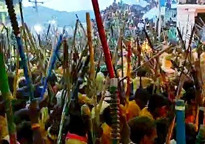 Over 100 injured in traditional stick-fight in Andhra | Over 100 injured in traditional stick-fight in Andhra Over 100 injured in traditional stick-fight in Andhra | Over 100 injured in traditional stick-fight in Andhra