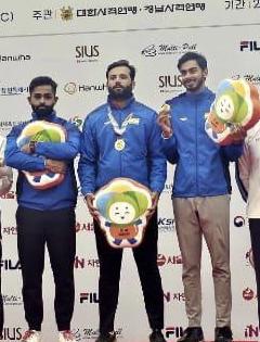 Men’s Skeet team of Ananat, Gurjoat, Angad strike gold in Asian Shooting Championship | Men’s Skeet team of Ananat, Gurjoat, Angad strike gold in Asian Shooting Championship Men’s Skeet team of Ananat, Gurjoat, Angad strike gold in Asian Shooting Championship | Men’s Skeet team of Ananat, Gurjoat, Angad strike gold in Asian Shooting Championship