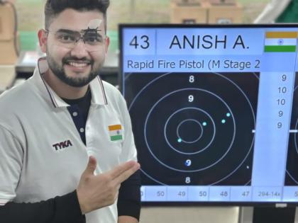 Asian Shooting C'ships: Anish picks up India's 12th Paris Olympic quota with bronze in rapid-fire pistol | Asian Shooting C'ships: Anish picks up India's 12th Paris Olympic quota with bronze in rapid-fire pistol Asian Shooting C'ships: Anish picks up India's 12th Paris Olympic quota with bronze in rapid-fire pistol | Asian Shooting C'ships: Anish picks up India's 12th Paris Olympic quota with bronze in rapid-fire pistol