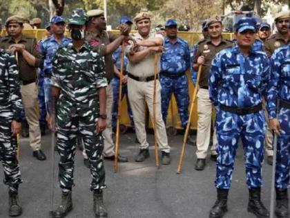 Heavy security deployed outside ED office, Rajghat ahead of Kejiwal's questioning | Heavy security deployed outside ED office, Rajghat ahead of Kejiwal's questioning Heavy security deployed outside ED office, Rajghat ahead of Kejiwal's questioning | Heavy security deployed outside ED office, Rajghat ahead of Kejiwal's questioning