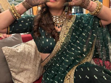 Arti Singh shares her love for mehendi from sets of 'Shravani' | Arti Singh shares her love for mehendi from sets of 'Shravani'