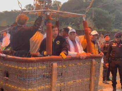 Haryana CM launches hot air balloon safari | Haryana CM launches hot air balloon safari Haryana CM launches hot air balloon safari | Haryana CM launches hot air balloon safari