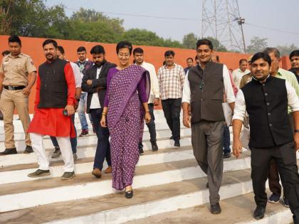 Atishi inspects Okhla wastewater treatment plant, pulls up officials for project's delay | Atishi inspects Okhla wastewater treatment plant, pulls up officials for project's delay Atishi inspects Okhla wastewater treatment plant, pulls up officials for project's delay | Atishi inspects Okhla wastewater treatment plant, pulls up officials for project's delay