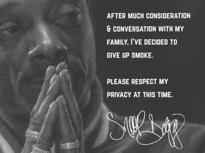 Snoop Dogg gives up 'smoke'; internet in disbelief | Snoop Dogg gives up 'smoke'; internet in disbelief