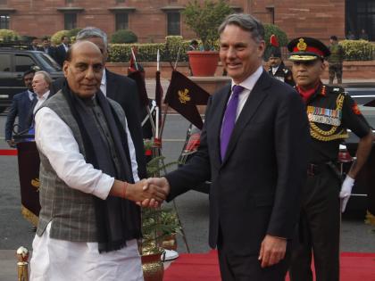Rajnath meets Aus ministers; holds talks on AI, defence cooperation | Rajnath meets Aus ministers; holds talks on AI, defence cooperation Rajnath meets Aus ministers; holds talks on AI, defence cooperation | Rajnath meets Aus ministers; holds talks on AI, defence cooperation