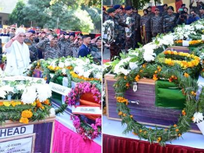 J&K L-G, Army commander & DGP lay wreaths on fallen soldiers | J&K L-G, Army commander & DGP lay wreaths on fallen soldiers