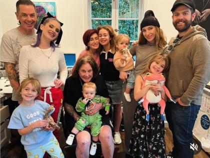 Ozzy Osbourne celebrates 75th b'day with family, cuddles with grandson | Ozzy Osbourne celebrates 75th b'day with family, cuddles with grandson