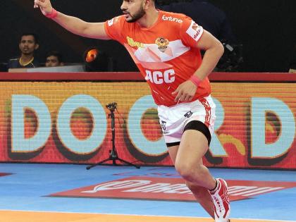 PKL 10: Sonu shines again as Gujarat Giants upset U Mumba for third successive win | PKL 10: Sonu shines again as Gujarat Giants upset U Mumba for third successive win PKL 10: Sonu shines again as Gujarat Giants upset U Mumba for third successive win | PKL 10: Sonu shines again as Gujarat Giants upset U Mumba for third successive win