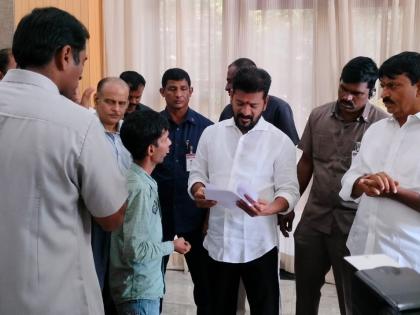 New Telangana CM hears public grievances at Praja Durbar | New Telangana CM hears public grievances at Praja Durbar New Telangana CM hears public grievances at Praja Durbar | New Telangana CM hears public grievances at Praja Durbar