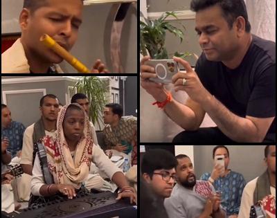 A. R Rahman hosts kirtan at his Dubai residence | A. R Rahman hosts kirtan at his Dubai residence A. R Rahman hosts kirtan at his Dubai residence | A. R Rahman hosts kirtan at his Dubai residence