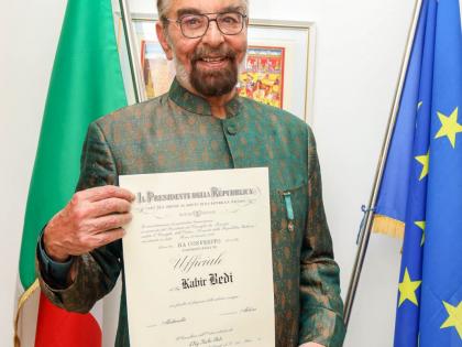 Kabir Bedi feted with Italy’s highest civilian honour | Kabir Bedi feted with Italy’s highest civilian honour Kabir Bedi feted with Italy’s highest civilian honour | Kabir Bedi feted with Italy’s highest civilian honour