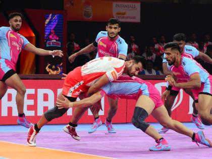 PKL 10: Arjun Deshwal bags 700th raid point as Jaipur Pink Panthers beat Gujrat Giants | PKL 10: Arjun Deshwal bags 700th raid point as Jaipur Pink Panthers beat Gujrat Giants PKL 10: Arjun Deshwal bags 700th raid point as Jaipur Pink Panthers beat Gujrat Giants | PKL 10: Arjun Deshwal bags 700th raid point as Jaipur Pink Panthers beat Gujrat Giants