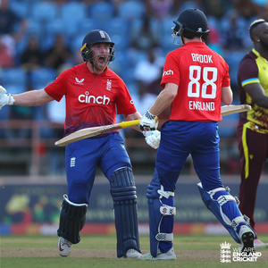 Phil Salt's century, Harry Brook’s cameo leads England to thrilling seven-wicket win over West Indies | Phil Salt's century, Harry Brook’s cameo leads England to thrilling seven-wicket win over West Indies
