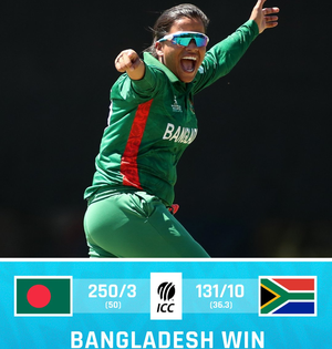 Bowlers, Murshida Khatun lead Bangladesh to 119-run win in women’s ODI series opener against SA | Bowlers, Murshida Khatun lead Bangladesh to 119-run win in women’s ODI series opener against SA