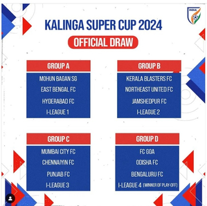 Kalinga Super Cup: Mohun Bagan, East Bengal in same group as draw conducted for 2023-24 edition | Kalinga Super Cup: Mohun Bagan, East Bengal in same group as draw conducted for 2023-24 edition Kalinga Super Cup: Mohun Bagan, East Bengal in same group as draw conducted for 2023-24 edition | Kalinga Super Cup: Mohun Bagan, East Bengal in same group as draw conducted for 2023-24 edition