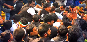 IYC stages protest against govt over unemployment, suspension of MPs | IYC stages protest against govt over unemployment, suspension of MPs IYC stages protest against govt over unemployment, suspension of MPs | IYC stages protest against govt over unemployment, suspension of MPs