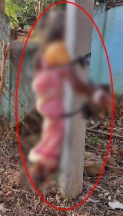 Man held for thrashing elderly mother after tying her to electric pole | Man held for thrashing elderly mother after tying her to electric pole Man held for thrashing elderly mother after tying her to electric pole | Man held for thrashing elderly mother after tying her to electric pole