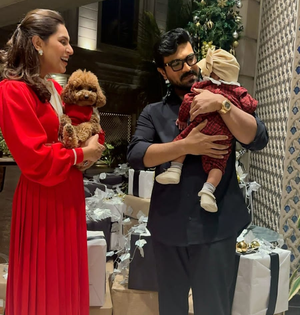 Ram Charan, Upasana share glimpse from their Christmas celebrations | Ram Charan, Upasana share glimpse from their Christmas celebrations